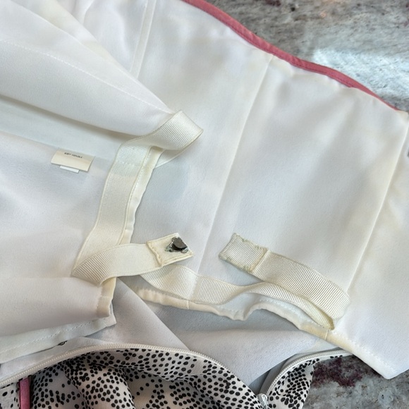 Kay Unger strapless dress, Black/white with pink piping. Size 2 - Picture 5 of 5